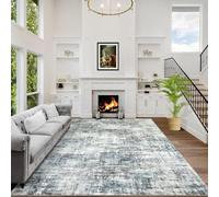 Ldiuttu Tapis Salon 90 x 150 cm Tapis Entrée Antidérapant Intérieur Moquette Doux Chambre Rectangulaire Poil Courts Gris Abstrait Moderne Gris