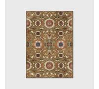 Ldiuttu Tapis Salon 90 x 150 cm Tapis Entrée Antidérapant Intérieur Moquette Doux Chambre Rectangulaire Poil Courts Chameau à Fleurs Traditionnelles