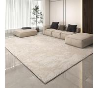 Ldiuttu Tapis Salon 90x150cm Tapis Entrée Antidérapant Intérieur Moquette Doux Chambre Rectangulaire Poil Courts Beige Moderne