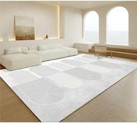 Ldiuttu Tapis Salon 90x150cm Tapis Entrée Antidérapant Intérieur Moquette Doux Chambre Rectangulaire Poil Courts Gris Abstrait Moderne