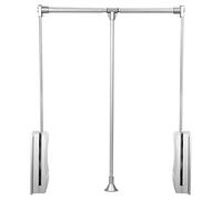 LDIW Barre de Penderie Escamotable Penderie Rabattable pour Armoire, Tringle Relevable, Largeur Réglable, Charge 20kg, pour Armoire de vestiaire, Silver,660~890mm