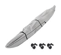 LDIW Housse de Kayak, Bache pour Kayak Remorquables 420D pour Stockage Extérieur, Couverture de Canoë Imperméable et Protection UV pour Stockage Intérieur/Extérieur,Gris,16FT
