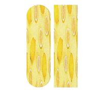 LDIYEU Agrumes Jaune Orange Grip de Skateboard Bande Grip Antidérapante Auto-adhésif Griptape de Longboard sans Bulles 33"X 9"(1pcs)