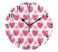 LDIYEU Aquarelle De Paon d'art Pendule Murale Décoratif Moderne Horloge de Mur Circulaire Silencieuse horloges pour Enfant Garçons Le Bureau à Domicile Salon Cuisine Chambre école Décor