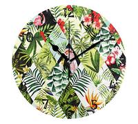 LDIYEU Arte Exótico Pájaro Pendule Murale Décoratif Moderne Horloge de Mur Circulaire Silencieuse horloges pour Enfant Garçons Le Bureau à Domicile Salon Cuisine Chambre école Décor