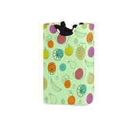 LDIYEU Banane Fruit Grand Panier à Linge Pliage Étanche Rangement Corbeille à Linge avec Poignées pour Maison Buanderie
