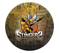 LDIYEU Caricatura Amarilla Abeja Miel Pendule Murale Décoratif Moderne Horloge de Mur Circulaire Silencieuse horloges pour Enfant Garçons Le Bureau à Domicile Salon Cuisine Chambre école Décor