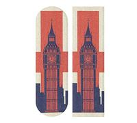 LDIYEU Clocher De Drapeau du Royaume-Uni Grip de Skateboard Bande Grip Antidérapante Auto-adhésif Griptape de Longboard sans Bulles 33"X 9"(1pcs)