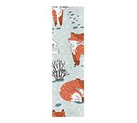 LDIYEU Coniglio Bianco Neve Volpe Grip de Skateboard Bande Grip Antidérapante Auto-adhésif Griptape de Longboard sans Bulles 33"X 9"(1pcs)