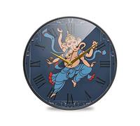 LDIYEU Éléphant Chinois Bleu Murale Décoratif Moderne Horloge de Mur Circulaire Silencieuse Horloges pour Enfant Garçons Le Bureau à Domicile Cuisine Chambre école Décor(9.5In 11.9In)
