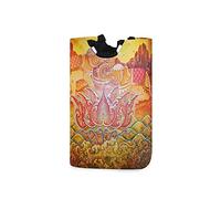LDIYEU Éléphant Royal Vintage Grand Panier à Linge Pliage Étanche Rangement Corbeille à Linge avec Poignées pour Maison Buanderie