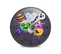 LDIYEU Émotion Ballon Monstre Murale Décoratif Moderne Horloge de Mur Circulaire Silencieuse Horloges pour Enfant Garçons Le Bureau à Domicile Cuisine Chambre école Décor(9.5In 11.9In)