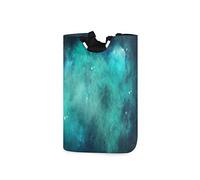 LDIYEU Espace Art Bleu Univers Grand Panier à Linge Pliage Étanche Rangement Corbeille à Linge avec Poignées pour Maison Buanderie