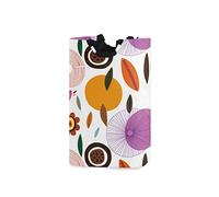 LDIYEU Fleur Fruit Art Arbre Feuille Grand Panier à Linge Pliage Étanche Rangement Corbeille à Linge avec Poignées pour Maison Buanderie