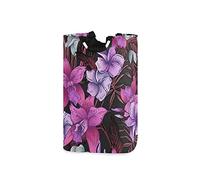 LDIYEU Fleur Tropicale Florale Vintage Grand Panier à Linge Pliage Étanche Rangement Corbeille à Linge avec Poignées pour Maison Buanderie