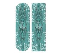 LDIYEU Laisse des Loups Grip de Skateboard Bande Grip Antidérapante Auto-adhésif Griptape de Longboard sans Bulles 33"X 9"(1pcs)