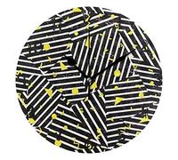 LDIYEU Maths Abstrait Art Noir Blanc Pendule Murale Décoratif Moderne Horloge de Mur Circulaire Silencieuse horloges pour Enfant Garçons Le Bureau à Domicile Salon Cuisine Chambre école Décor