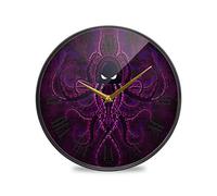 LDIYEU Monstre Pieuvre Sombre Tour Murale Décoratif Moderne Horloge de Mur Circulaire Silencieuse Horloges pour Enfant Garçons Le Bureau à Domicile Cuisine Chambre école Décor(9.5In 11.9In)