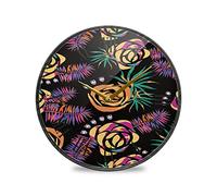 LDIYEU Plantes Florales Feuilles D'Arbres Décoratif Horloge de Mur Circulaire Silencieuse pour Garçons Filles Le Cuisine école Horloges Décor Bureau à Domicile