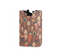 LDIYEU Plume Rose Vintage Grand Panier à Linge Pliage Étanche Rangement Corbeille à Linge avec Poignées pour Maison Buanderie