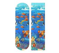 LDIYEU Poissons De Mer Bleus Colorés Grip de Skateboard Bande Grip Antidérapante Auto-adhésif Griptape de Longboard sans Bulles 33"X 9"(1pcs)