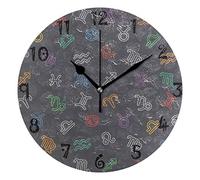 LDIYEU Pont Noir Londres Pendule Murale Décoratif Moderne Horloge de Mur Circulaire Silencieuse horloges pour Enfant Garçons Le Bureau à Domicile Salon Cuisine Chambre école Décor