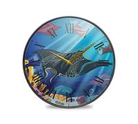 LDIYEU Protéger l'environnement Marin Murale Décoratif Moderne Horloge de Mur Circulaire Silencieuse Horloges pour Enfant Garçons Le Bureau à Domicile Cuisine Chambre école Décor(9.5In 11.9In)