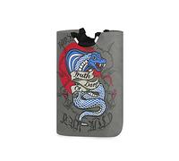 LDIYEU Serpent Bleu Roi Vintage Grand Panier à Linge Pliage Étanche Rangement Corbeille à Linge avec Poignées pour Maison Buanderie