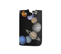 LDIYEU Univers Espace Terre Lune Grand Panier à Linge Pliage Étanche Rangement Corbeille à Linge avec Poignées pour Maison Buanderie