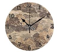 LDIYEU Vague Classique Japonaise Européenne Pendule Murale Décoratif Moderne Horloge de Mur Circulaire Silencieuse horloges pour Enfant Garçons Le Bureau à Domicile Salon Cuisine Chambre école Décor