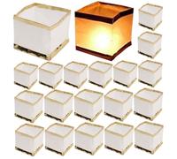 LDJFCCA Lanternes flottantes 20pcs Biodégradable DIY Écrivable et des lumières de Piscine flottantes de 6 et 4 Pouces Lanternes en Papier Chinois Blancs pour souhaiter Prier à l'extérieur