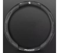 LDJSNC Auto Couvre Volant pour Peugeot 5008 5-Seater 2017 2018 2019 2020 2021 2022 2023, Antidérapant Respirant Durable Housse de Volant en Cuir Microfibre, Voiture Decoration Interieur Accessoires