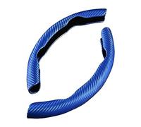 LDJSNC Couvre Volant Voiture pour Chevrolet Cobalt Cruze Equinox HHR, 2 Pièces Fibre de Carbone Antidérapant Respirant Housse de Volant Protège, Voiture Intérieur Accessoires,B Blue