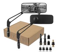 LDJXDADI 8mm/10mm Motorcycle Rear View Mirrors Compatible with Harley Honda Yamaha Kawasaki Ducati Suzuki and More(black)