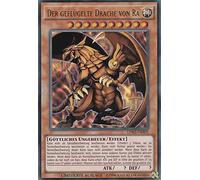 LDK2-DES03 - Le dragon ailé de Ra - Ultra Rare - Yugioh - Allemand - 2ème édition en kit avec chargeur Ultra Pro et coque de protection Ultra Pro (transparent)