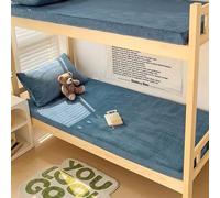 LDLCYCN Bleu,80x200cm, Drap-Housse en Velours Lait Couvre-Matelas Taille Double Protège-Matelas Enveloppement Complet Chaud Et Confortable Poche Profonde Couvre-Lit Anti-Poussière Dortoir