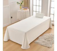 LDLCYCN Couverture De Linge De Massage sans Trou Linge De Lit Spa Beauté Jupe De Lit Salon Table De Massage Jupe-Lit Réutilisable Beauté Massage Spa Couverture Canapé,Blanc,180x290cm