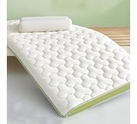 LDLCYCN Green/6cm,100x200cm, Surmatelas Futon Matelas Japonais Épaisseur 6 Cm/10 Cm Surmatelas Matelassé Pliable Tapis Tatami Respirant Matelas De Sol pour Dortoir D'invités Ou Camping