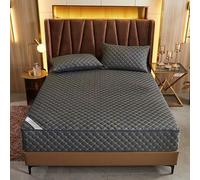 LDLCYCN Grey/b,200x240+30cm, Housse De Protection De Matelas Entièrement Zippée Personnalisable Housse Extérieure Respirante pour Matelas Draps - Housses Confortables Housses De Matelas