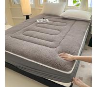LDLCYCN Greya,200x220cm, Protecteur De Matelas Taille Queen King Épaissir Velours d'agneau Feuille Montée Couverture Matelas Couverture De Lit À L'épuisseur Poche Profonde De 11In