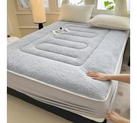 LDLCYCN Greyb,200x220cm, Protecteur De Matelas Taille Queen King Épaissir Velours d'agneau Feuille Montée Couverture Matelas Couverture De Lit À L'épuisseur Poche Profonde De 11In