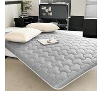 LDLCYCN Greyb/8cm,200x220cm, Surmatelas Futon pour Sol Épaisseur 4 Cm/8 Cm Surmatelas Matelassé Enroulable Confortable Pliable Matelas De Camping Tatami Matelas De Sol pour Dortoir