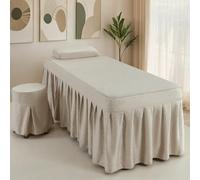 LDLCYCN Jupe De Lit De Table De Massage Spa avec Trou Couverture De Lit Salon De Beauté