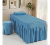 LDLCYCN Jupe De Lit De Table De Massage Spa avec Trou Couverture De Lit Salon De Beauté