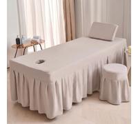 LDLCYCN Jupe De Table De Massage avec Trou Couverture De Matelas De Lit À Cils