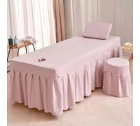 LDLCYCN Jupe De Table De Massage avec Trou Couverture De Matelas De Lit À Cils