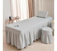 LDLCYCN Jupe De Table De Massage avec Trou Couverture De Matelas De Lit À Cils