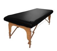 LDLCYCN Noir,195 * 90 * 18cm, Imperméable À l'eau Couverture Lit Massage Résistant À l'huile Table De Massage Drap De Lit Cuir PU Wrap Élastique Tout Rond Couverture De Lit Spa