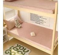 LDLCYCN Rose,80x200cm, Drap-Housse en Velours Lait Couvre-Matelas Taille Double Protège-Matelas Enveloppement Complet Chaud Et Confortable Poche Profonde Couvre-Lit Anti-Poussière Dortoir