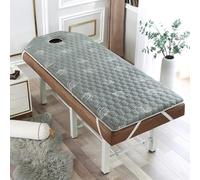 LDLCYCN Surmatelas en Mousse À Mémoire De Forme en Latex pour Table Massage Épaissir Le Surmatelas Cils avec Bande Élastique Coussin Lit pour Salon Beauté De 1,97 Po avec Trou,C(t),185 * 70cm